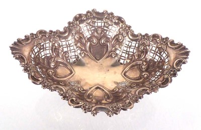 Lot 360 - A late Victorian silver basket with foliate...