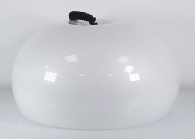 Lot 19 - A 1980's white perspex ceiling light of squat...