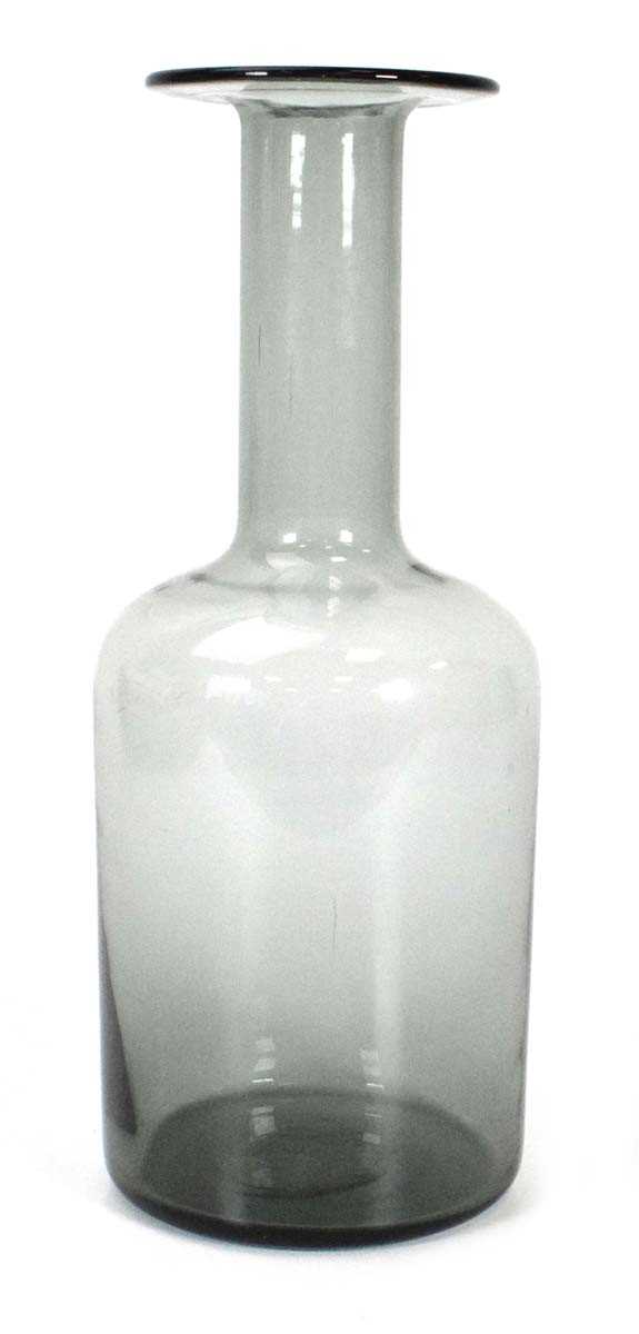 Lot 58 - A Holmegaard grey glass bottle vase, h. 30 cm