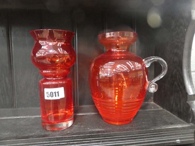 Lot 81 - Tamara Aladin for Riihimaki, a red-glass...