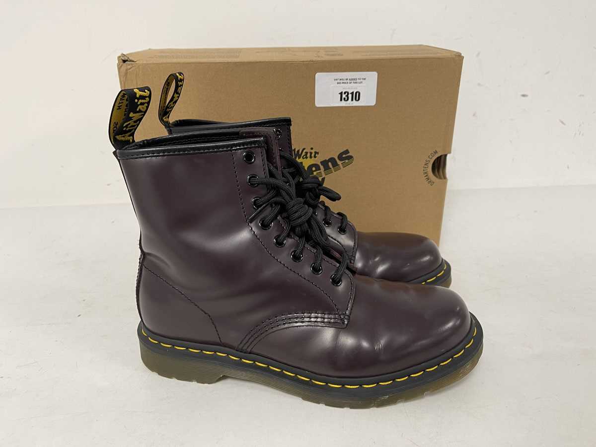 Lot 1310 - Dr Martens Air Wair 1460 boots in burgundy...