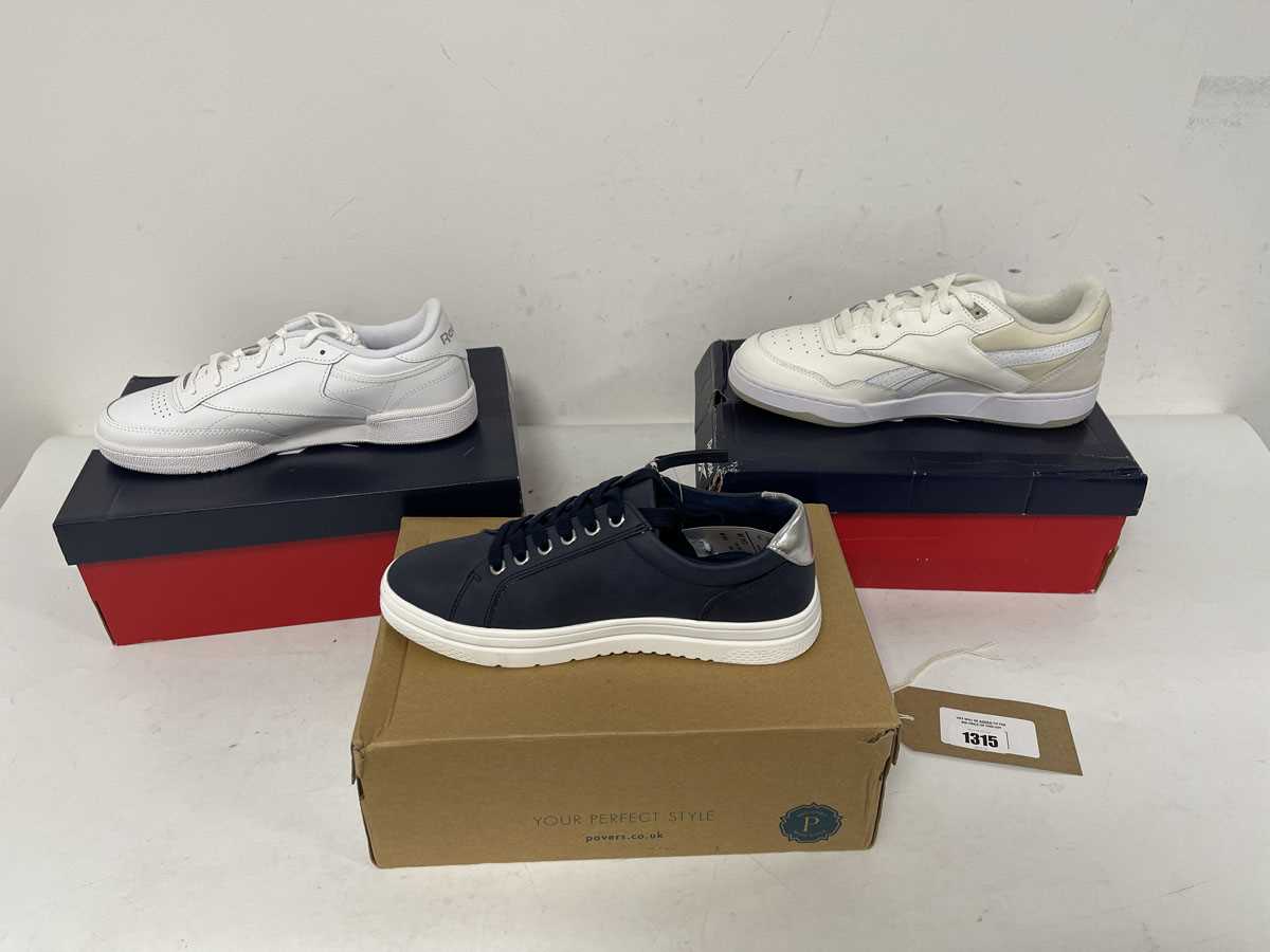 Lot 1315 - 3x Boxed pairs of trainers to include Reebok...