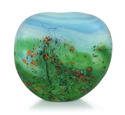 Lot 154 - A Peter Layton glass vase, the body decorated...