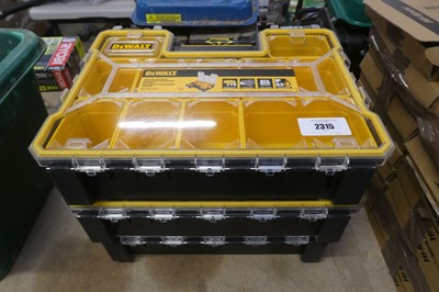 Lot 2315 - 3 DeWalt Deep Pro organisers