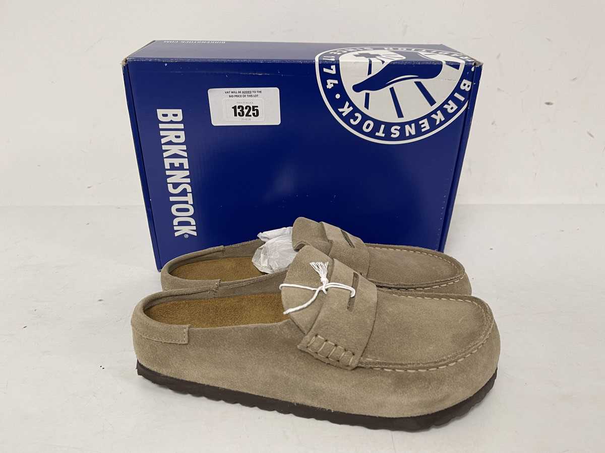 Lot Birkenstock naples wrapped shoes in taupe size...