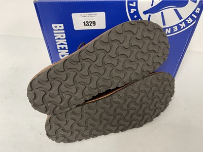 Lot 1329 - Birkenstock utti lace shoes in roast size...