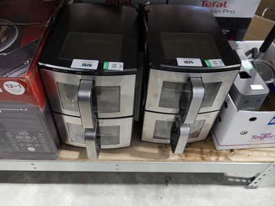 Lot 1825 - 2 Gourmia dual basket air fryers