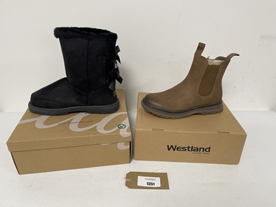 Lot 2x Boxed pairs of boots to include Ella UK8 &...