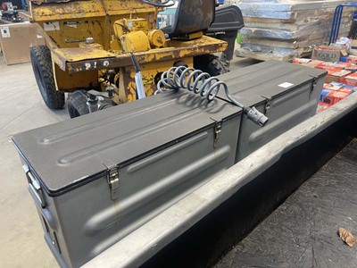 Lot 4231 - Steel body twin axle site trailer with loading...