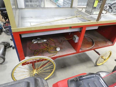 Lot 4155 - Vintage four wheeled popcorn machine