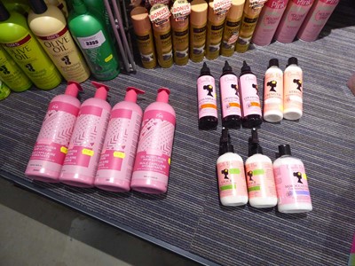 Lot 3355 - Hair products to the left side of cabinet,...