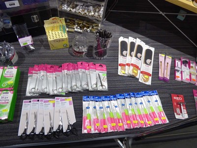 Lot 3356 - Hair accessories on the floor of the cabinet,...