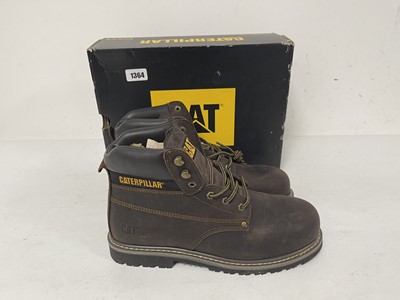 Lot CAT powerplant SB HRO safety boots in brown...