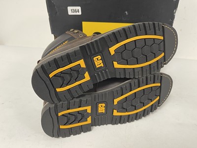 Lot CAT powerplant SB HRO safety boots in brown...