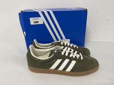 Lot Adidas samba OG trainers in khaki size UK10 -...