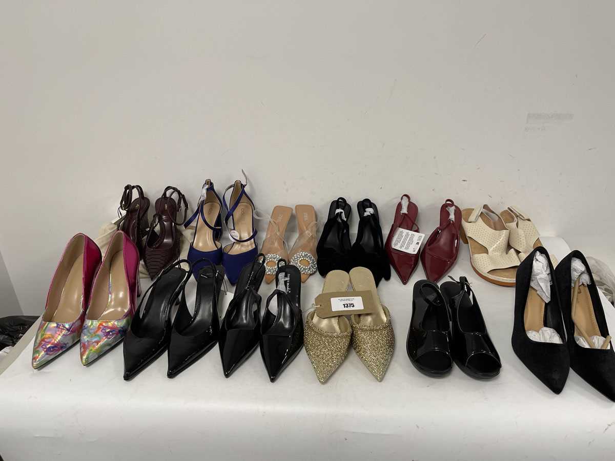Lot 12x Pairs of high heels in various styles to...