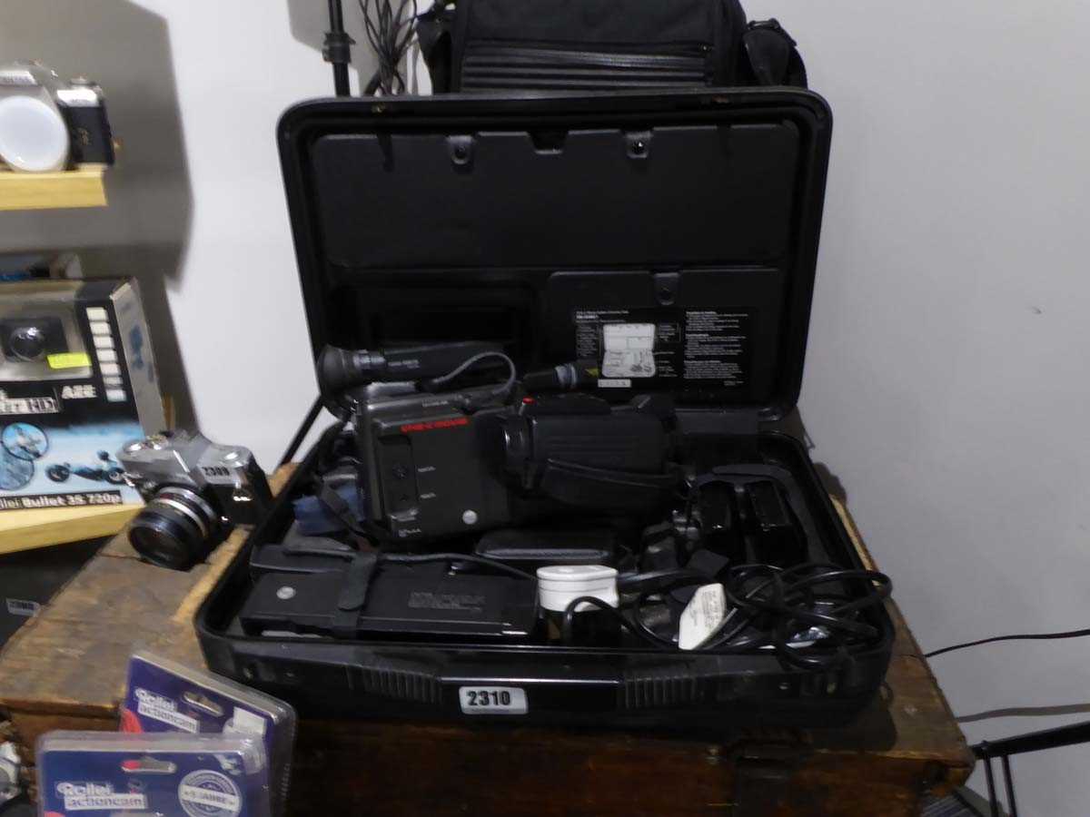 Lot 2310 - Panasonic C10 camcorder in case plus another...