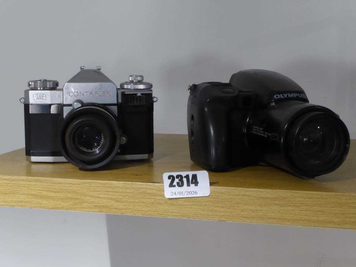 Lot 2314 - Zeissikon Contaflex camera along with Olympus...