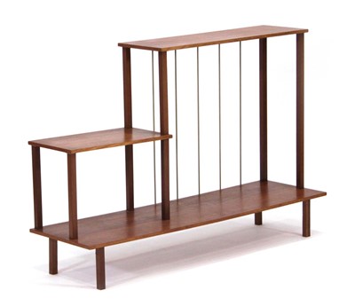 Lot 95 - A 1970's teak what-not with three tiers and...