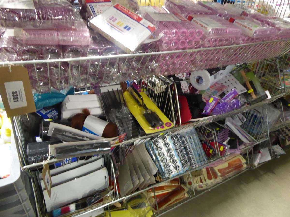 Lot 3382 - Wire basket containing asso8rted hair products...