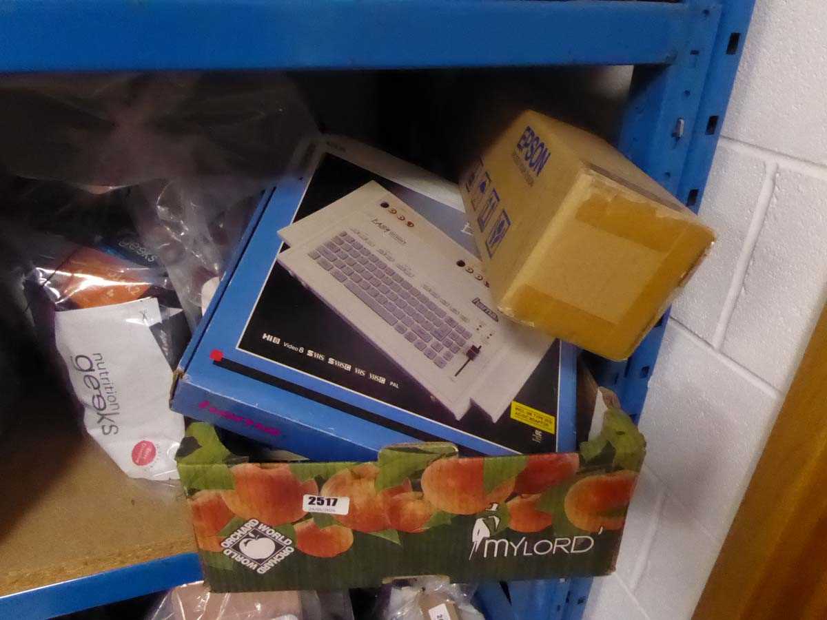 Lot 2517 - Box containing various items including Epson...