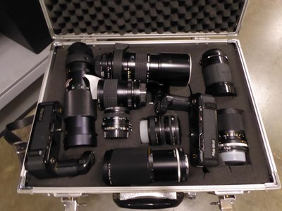 Lot 2559 - 5 cases containing various lenses etc