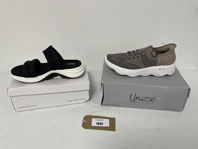 Lot 2x Boxed pairs of Unze London shoes both size UK8