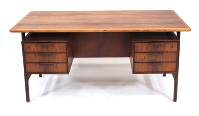 Lot 75 - A 1960's Danish rosewood Model 75 freestanding...