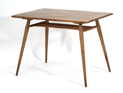 Lot 119 - An Ercol elm rectangular table on beech...
