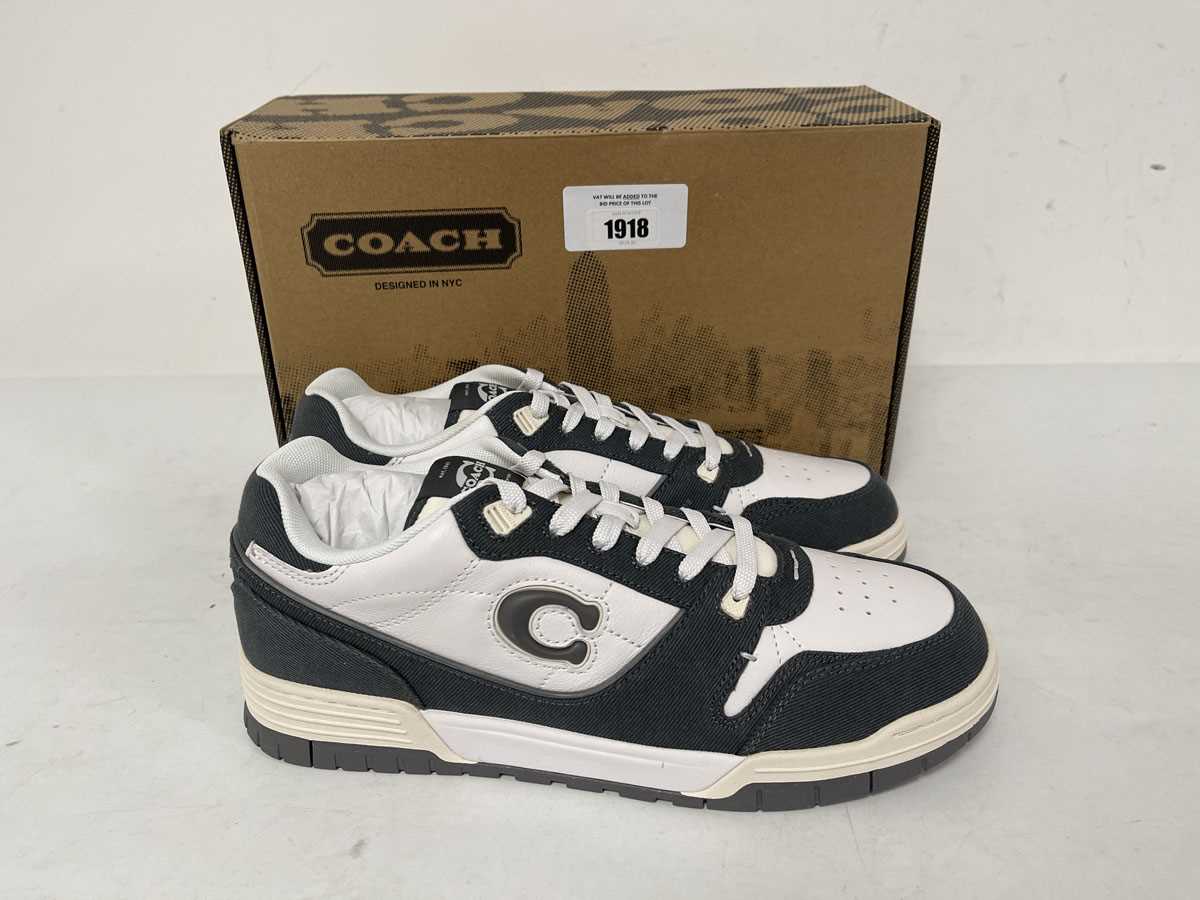 Lot 1918 - Coach soho trainers in charcoal size UK11.5 -...