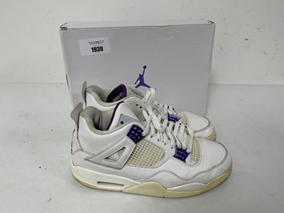 Lot Nike air jordan 4 retro se trainers in white...