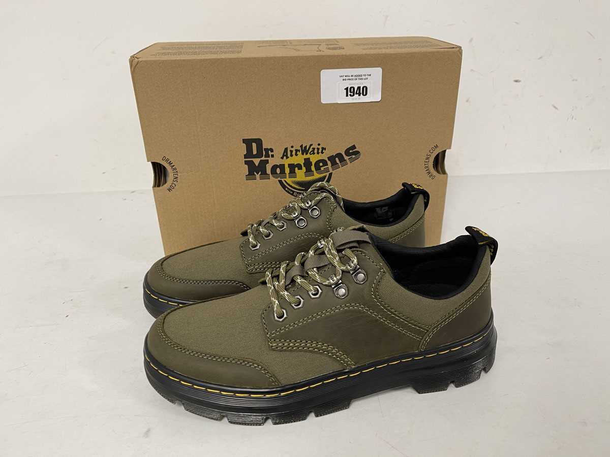 Lot 1940 - Dr Martens Air Wair reeder shoes in olive size...