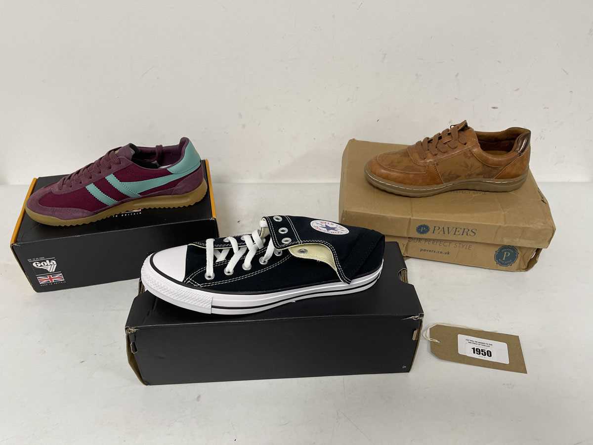 Lot 1950 - 3x Boxed pairs of trainers to include Gola UK5,...