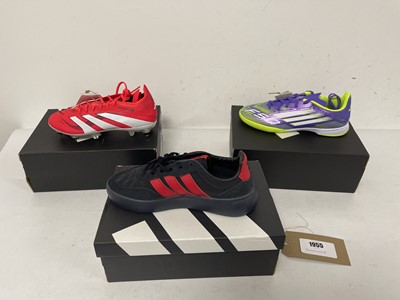 Lot 3x Boxed pairs of Adidas children's shoes all...