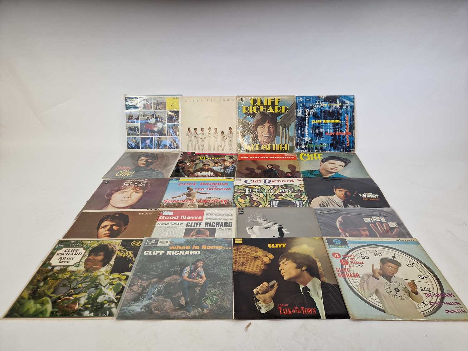 Lot A box of Cliff Richard vinyl including Liston...