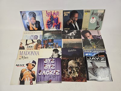 Lot A box of vinyl albums and singles including...