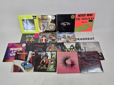 Lot A box of sealed vinyl albums including The...