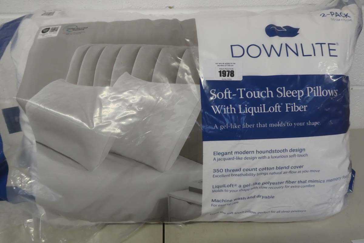 Lot Downlite soft touch sleep pillows with...
