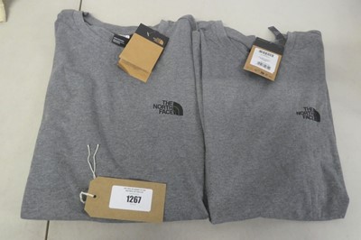 Lot Pair of dark grey North Face t-shirts (size XL)