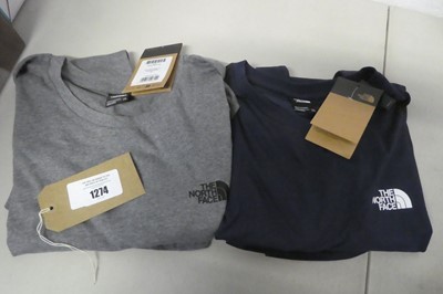 Lot Pair of North Face mens t-shirts (size XXL), 1...