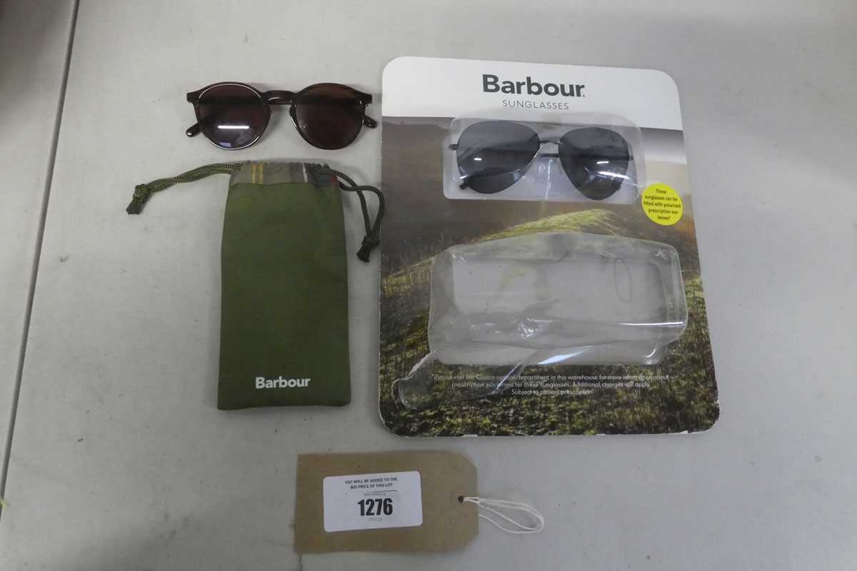 Lot 2 pairs of Barber sunglasses with 1 draw...