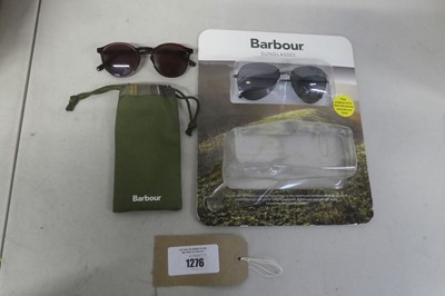 Lot 2 pairs of Barber sunglasses with 1 draw...