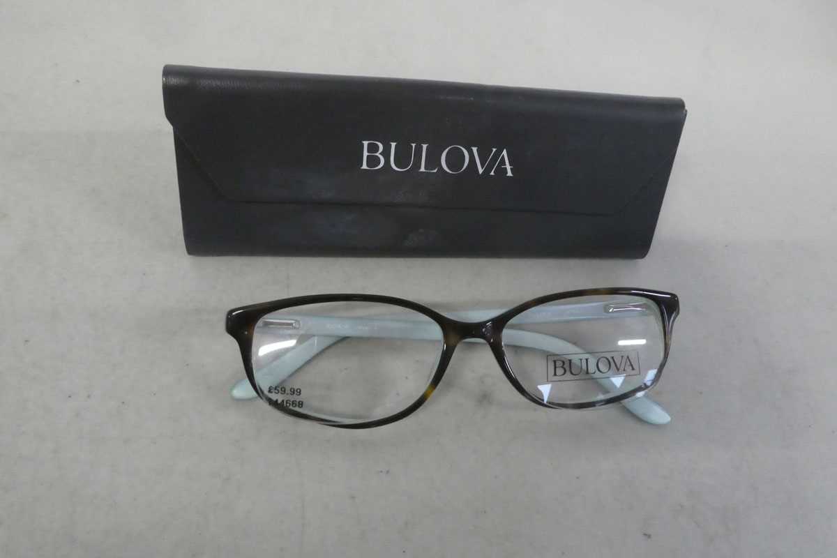 Lot Pair of Bulova glasses in case
