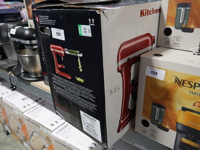 Lot 1725 - KitchenAid 5.2L stand mixed in red, boxed