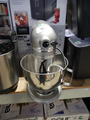 Lot 1727 - KitchenAid 5.2L stand mixer in silver