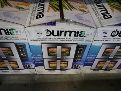 Lot 1736 - Gourmia dual basket air fryer, boxed