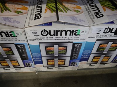 Lot 1737 - Gourmia dual basket air fryer, boxed