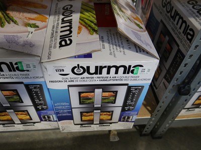 Lot 1739 - Gourmia dual basket air fryer, boxed