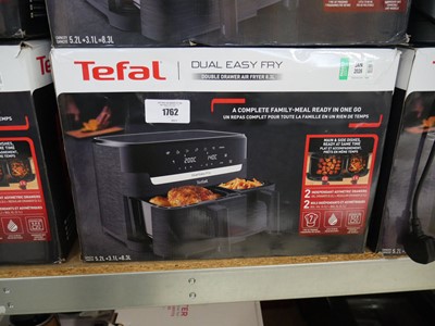 Lot 1762 - Tefal Dual Easy 8.3L double drawer air fryer,...