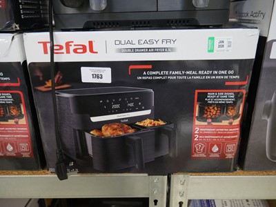 Lot 1763 - Tefal Dual Easy 8.3L double drawer air fryer,...
